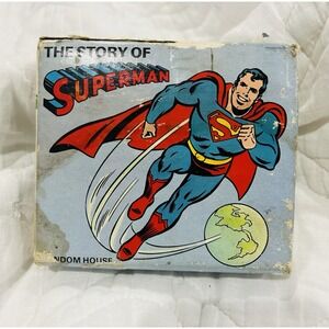 VTG STORY OF SUPERMAN BOX SET, 4 HARDCOVER BOOKS HC, SLIPCASE, RANDOM HOUSE 1980